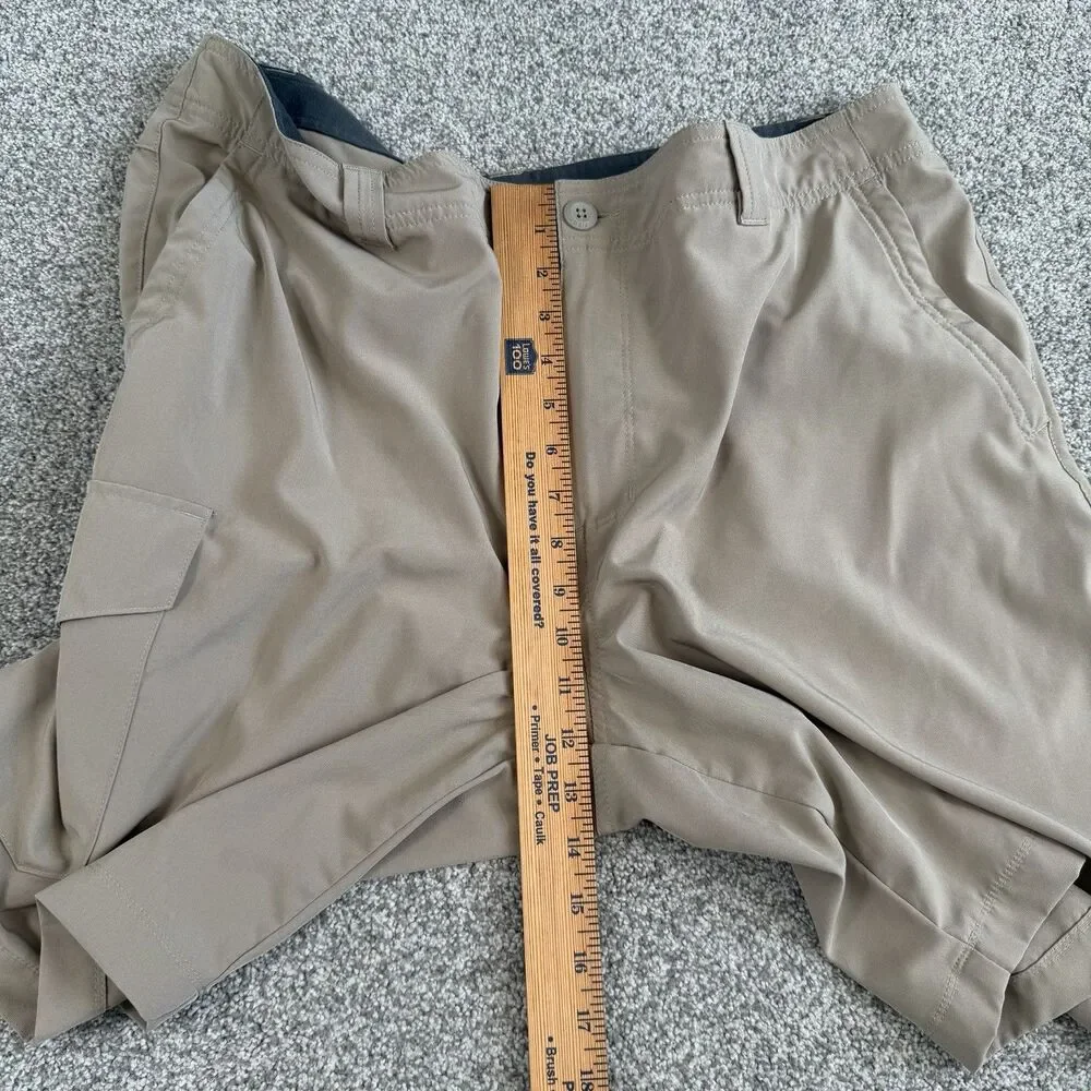 Columbia Eaglecrest Cargo Shorts Mens Lightweight Stretch Hiking Tan Size 40